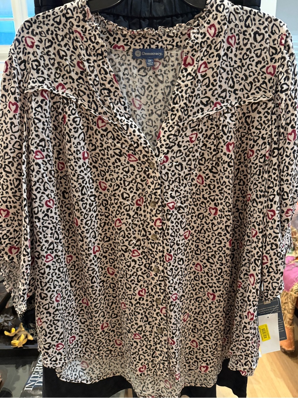 DEMOCRACY HEART BLOUSE NWT SZ 2X